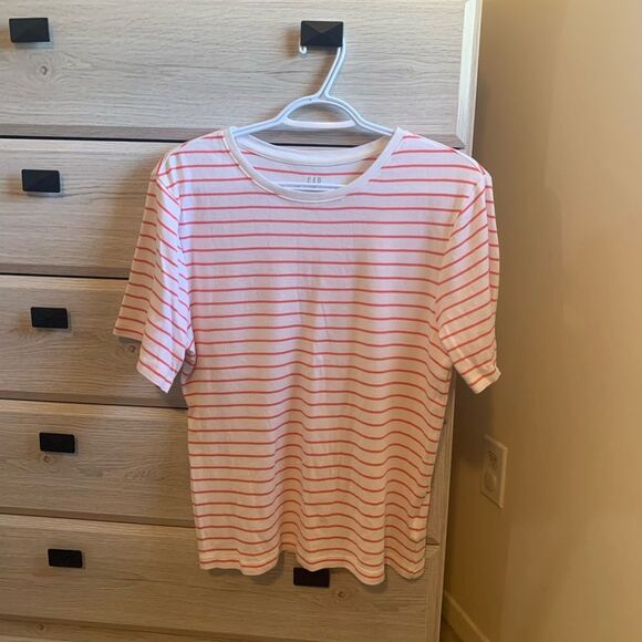 GAP Orange Striped T-Shirt - Picture 1 of 1